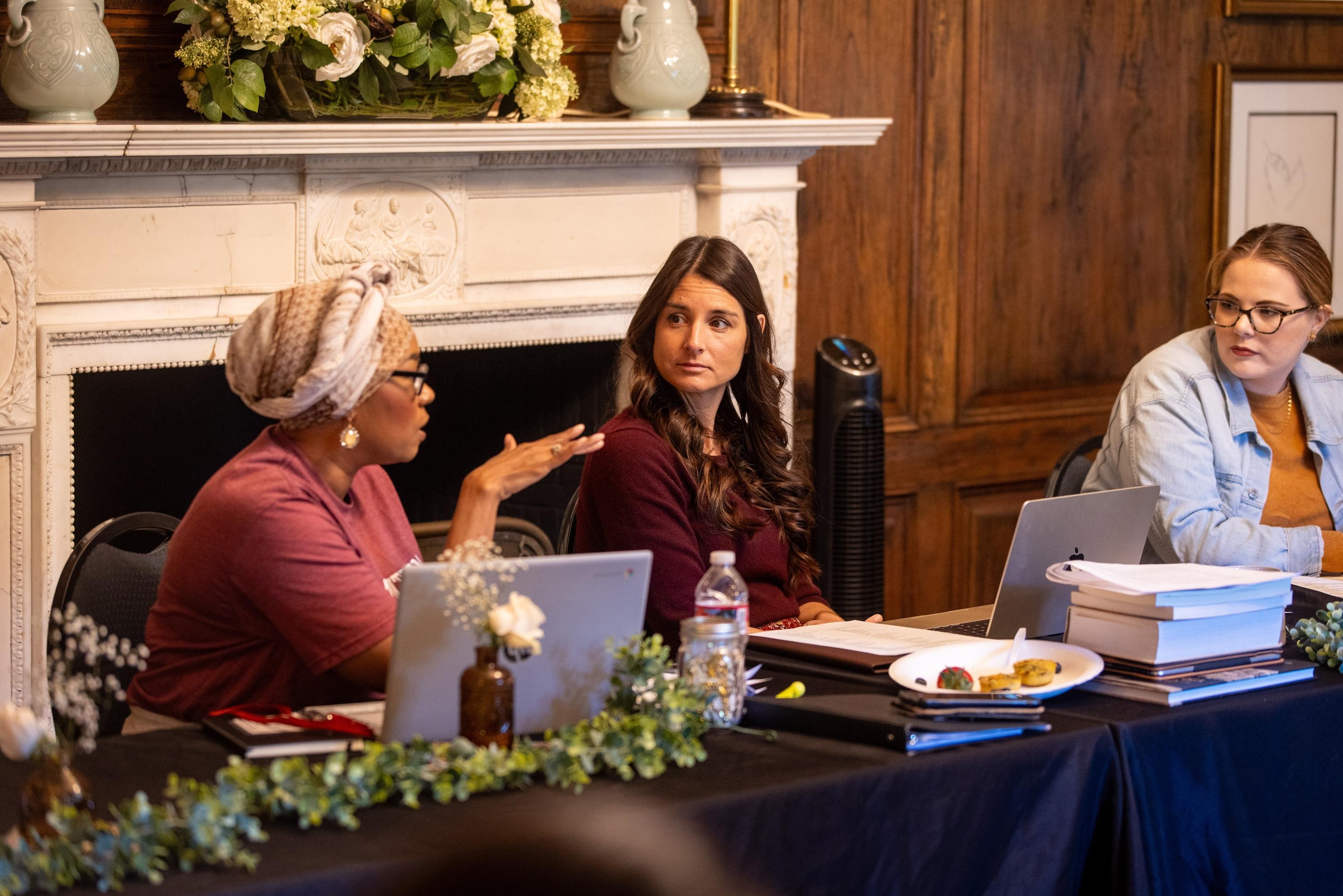 women talking together